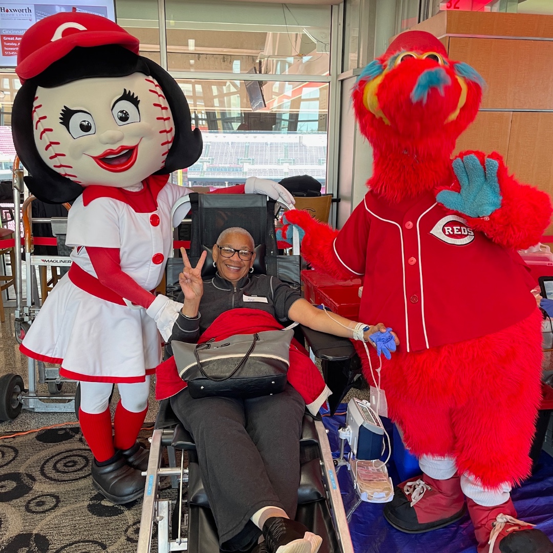 Cincinnati Reds stadium blood drive with Hoxworth Blood Center