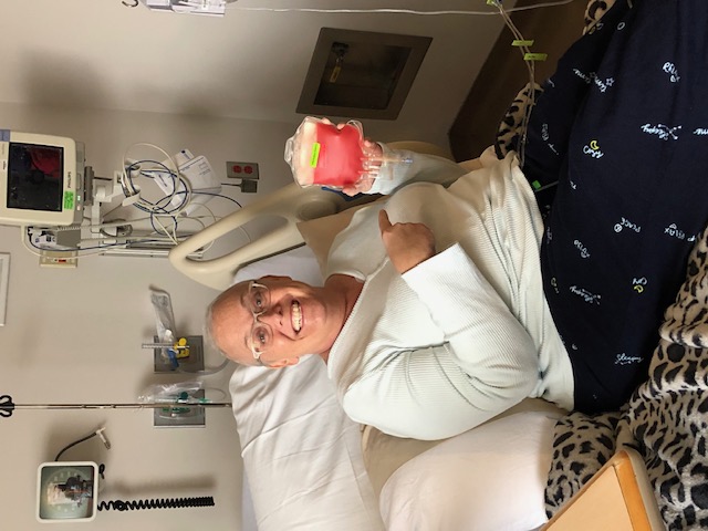 Karen with her son's stem cells