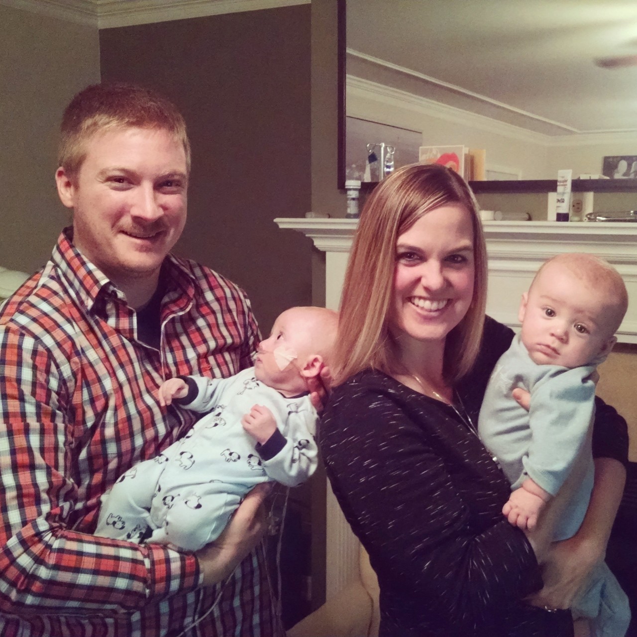 Ben and Luke with their parents