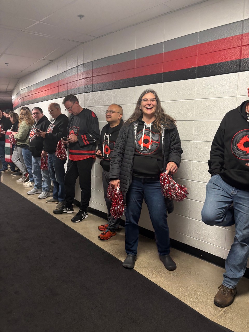 Donors in the tunnel at Pucks for Platelets